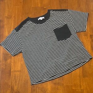 Anthem The Label Striped Black and White Boxy Tee